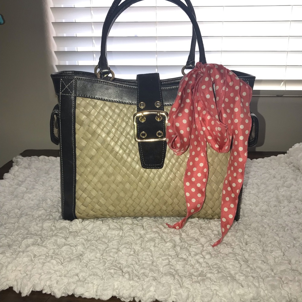 Summer Coach wicker handbag